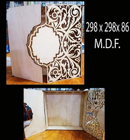 Fancy Box. MDF or pine ply, kit form, 298 x 298 x 86mm.